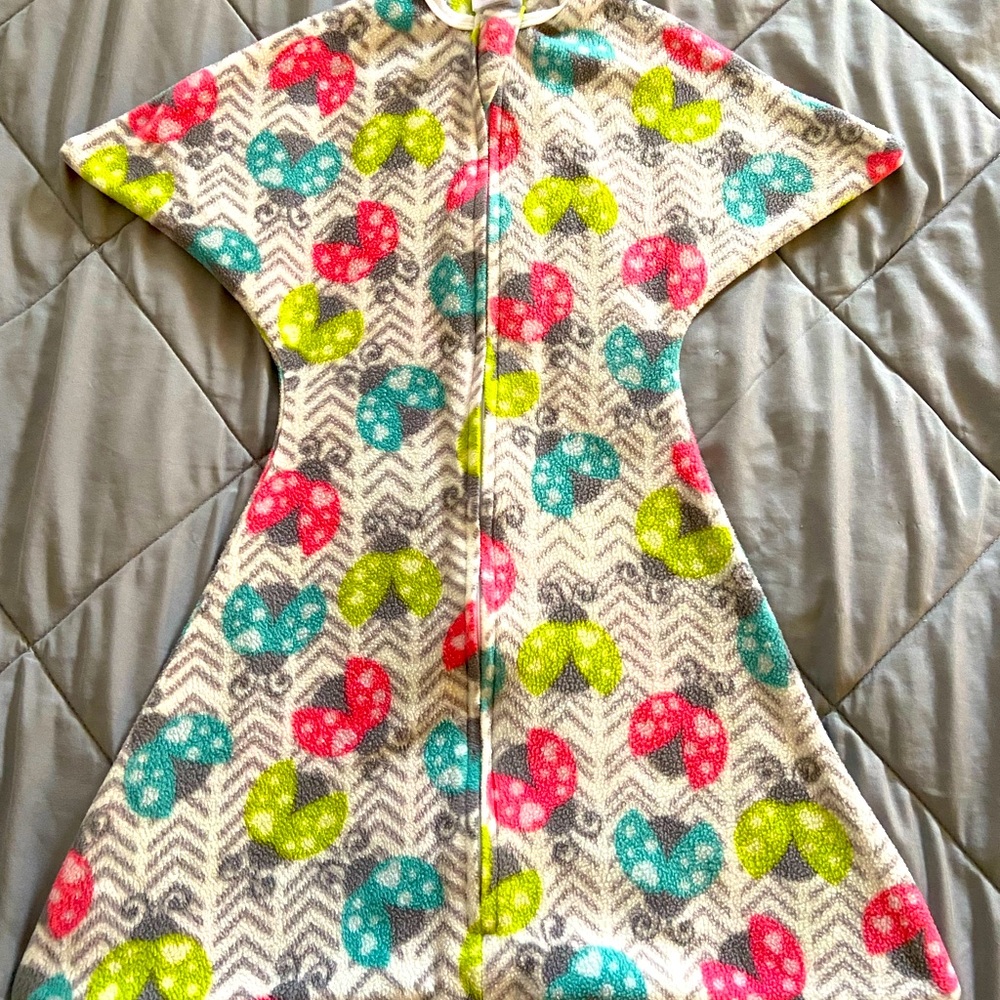 zipadee zip fleece sleep sack, girls small 4-8 months